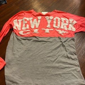 Pink and grey long sleeve shirt women’s small